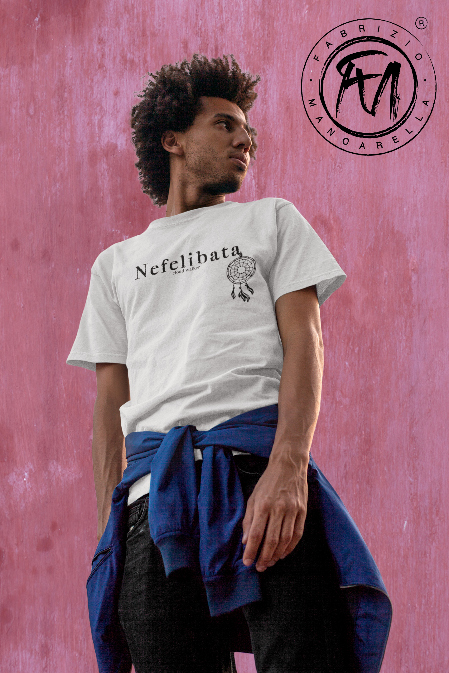 FAMANCA Nefelibata Fuser Relaxed T-Shirt Herren Helle Farben (Front)